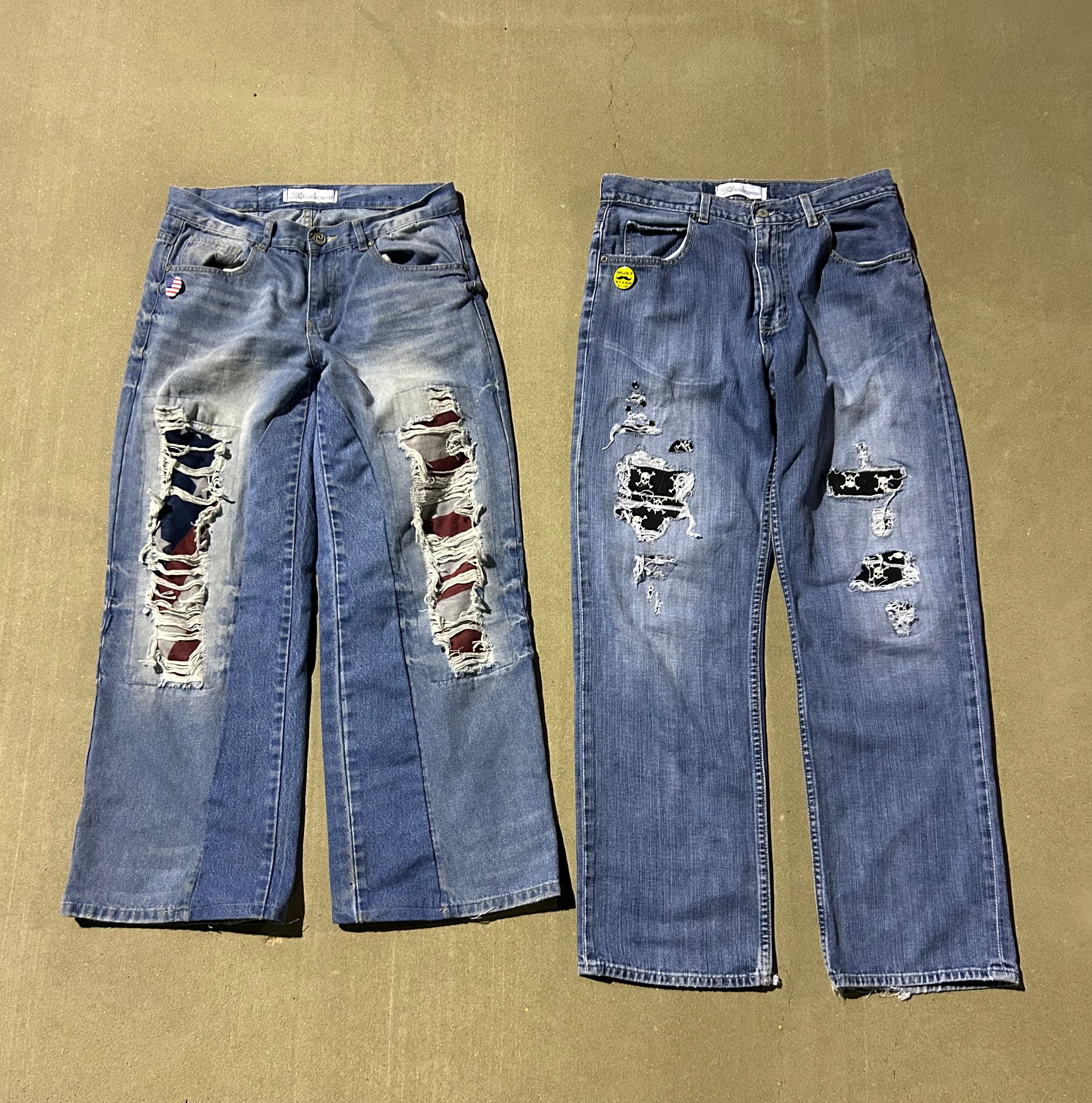 American flag and Skull jeans