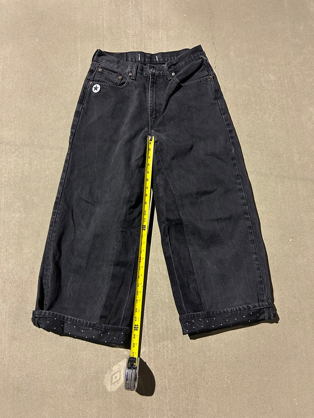 Black and White polkadot jeans