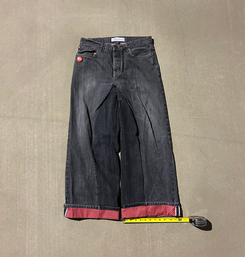 polkadot salvaged denim