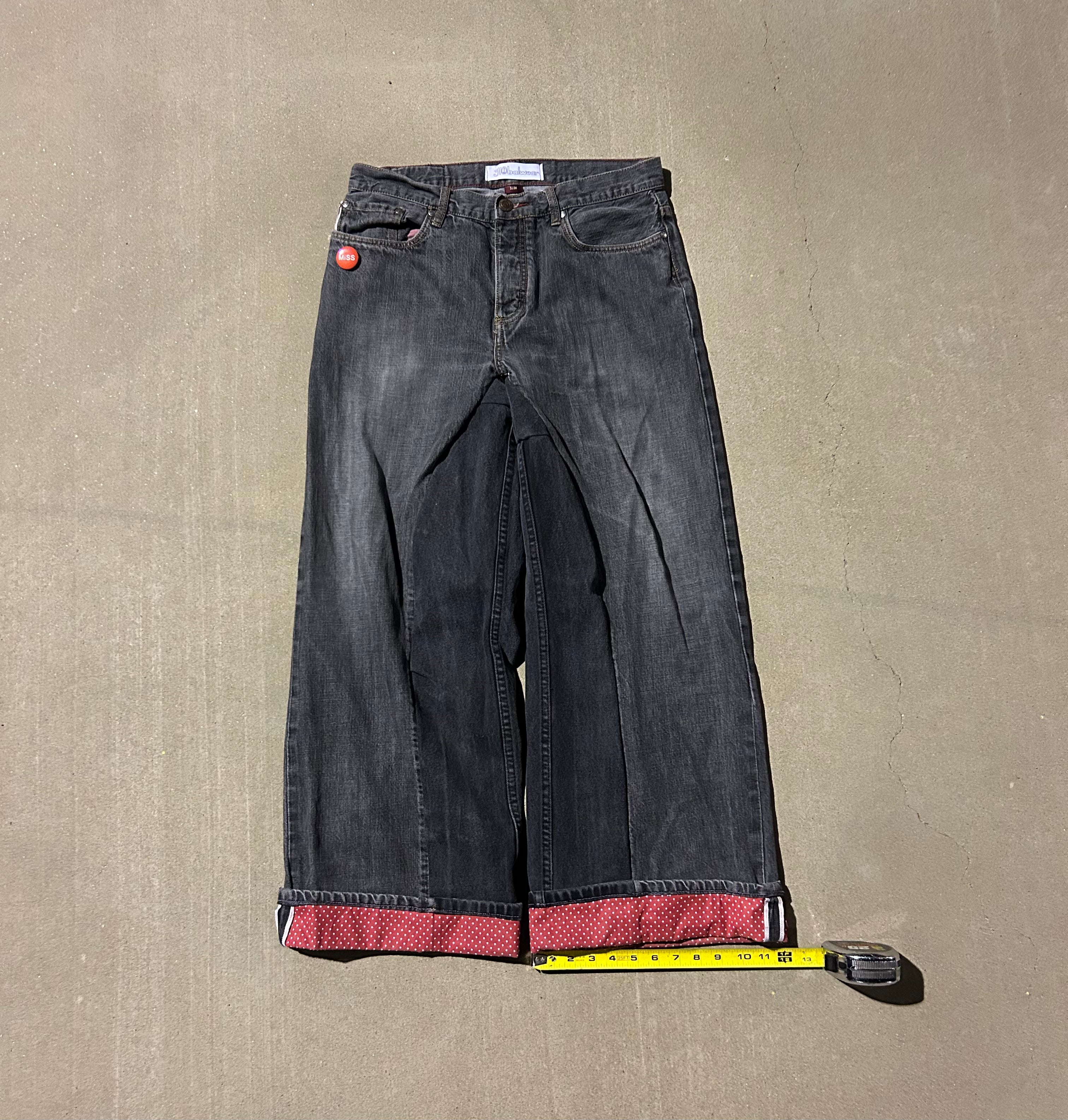 polkadot salvaged denim