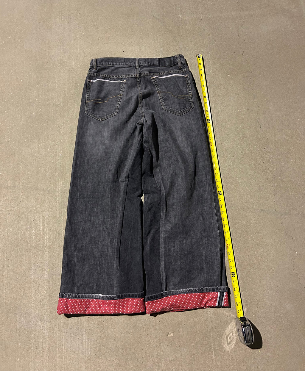 polkadot salvaged denim