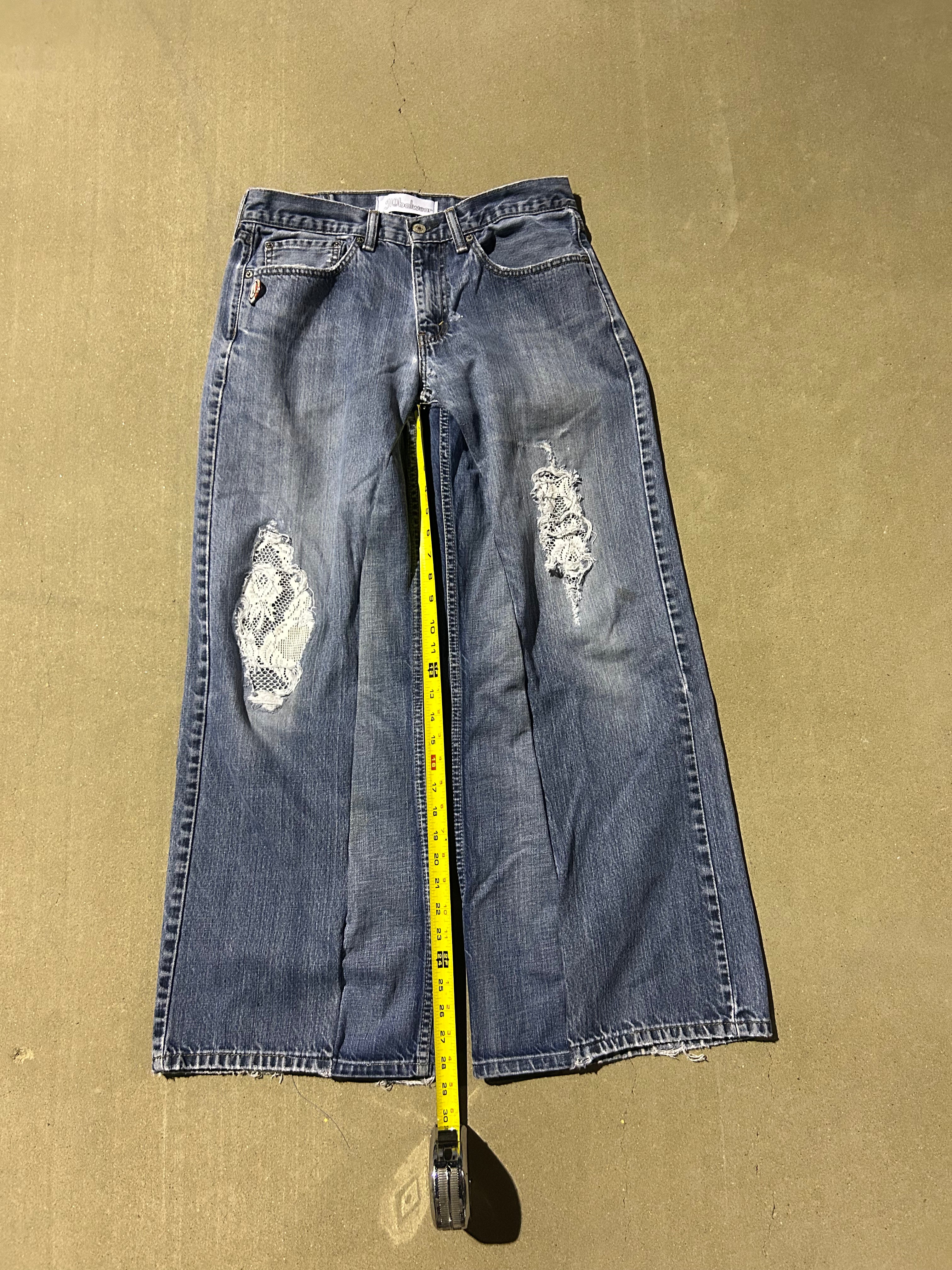 Baggy lace levis jeans