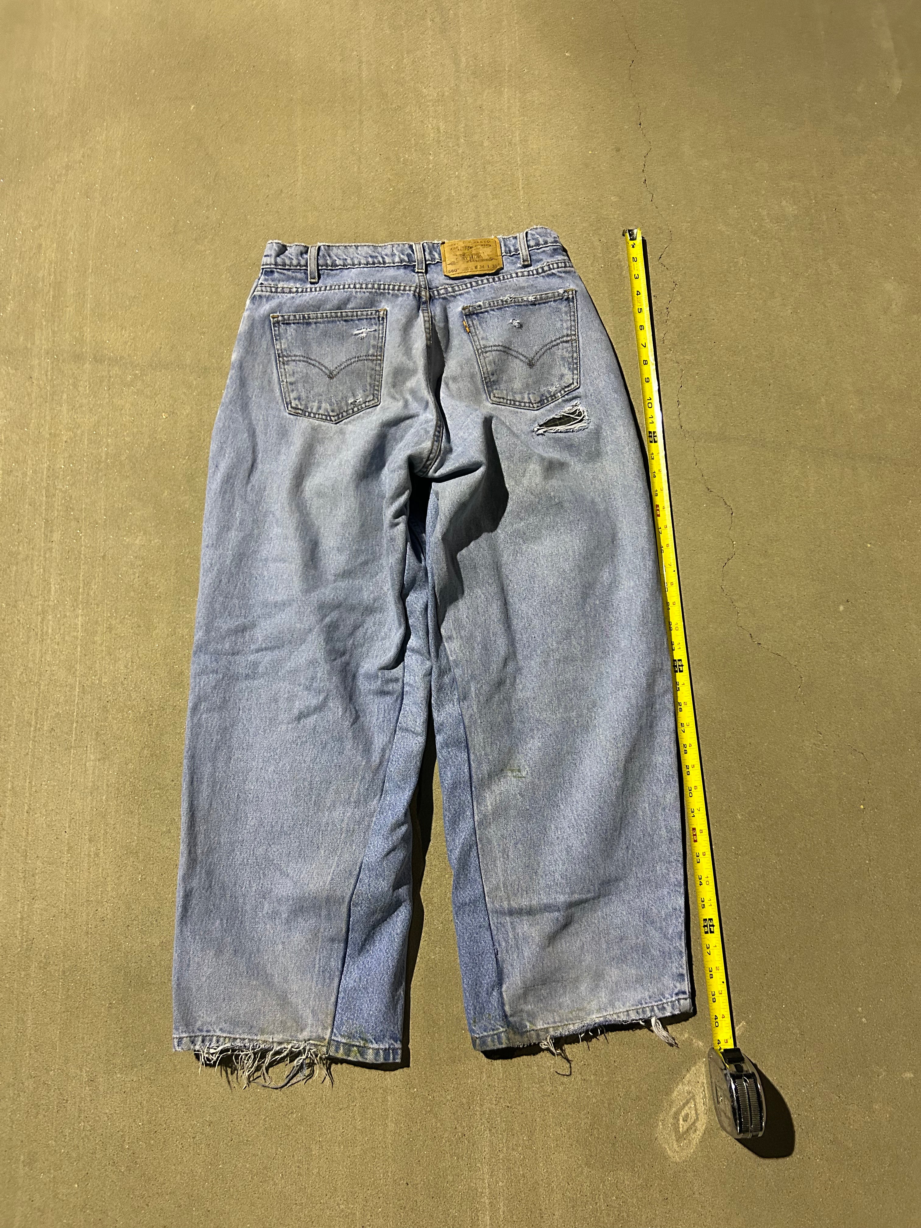 green boxer lined jeans