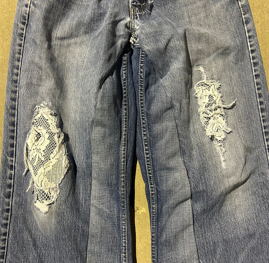Baggy lace levis jeans