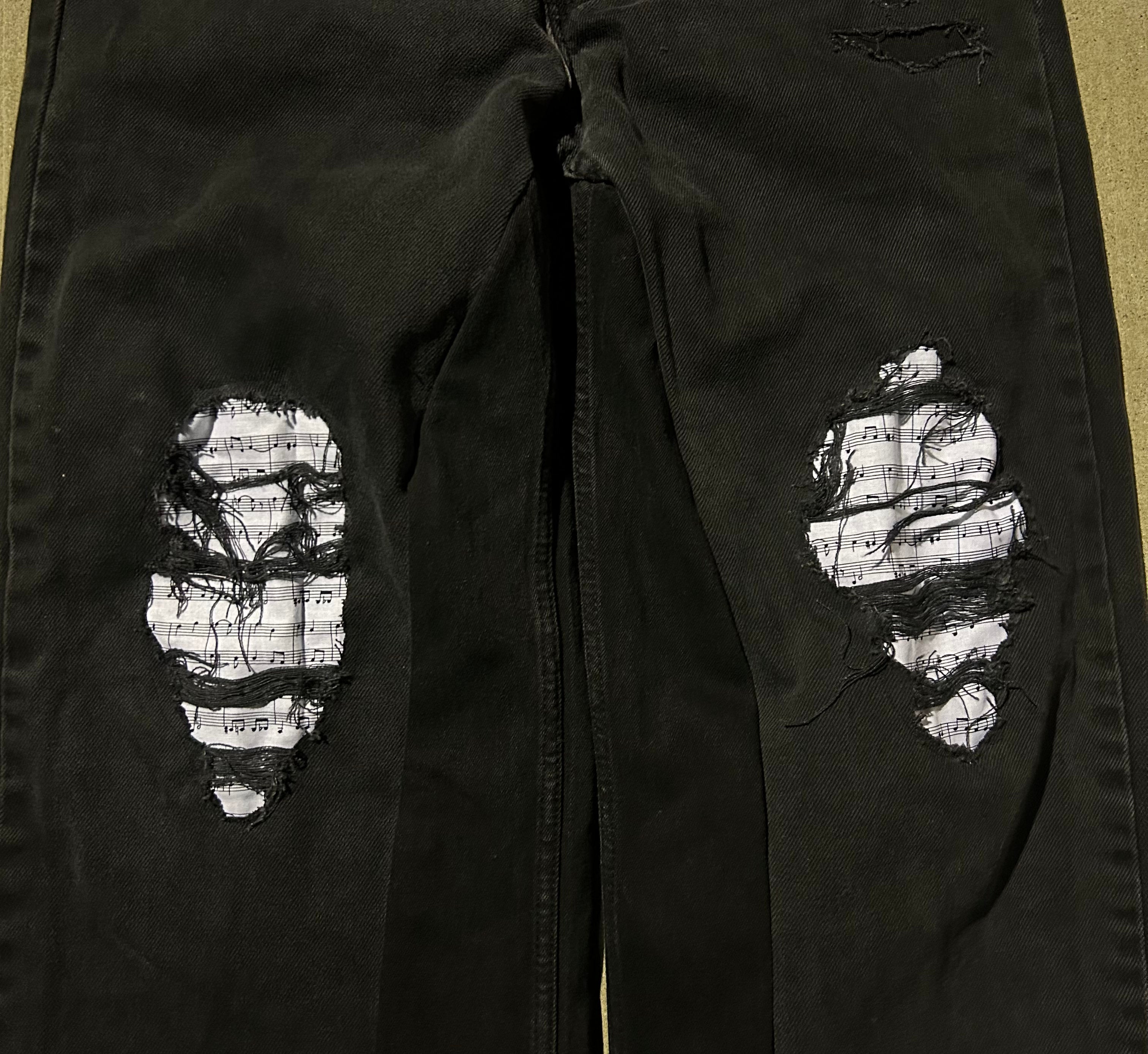 Music notes jeans