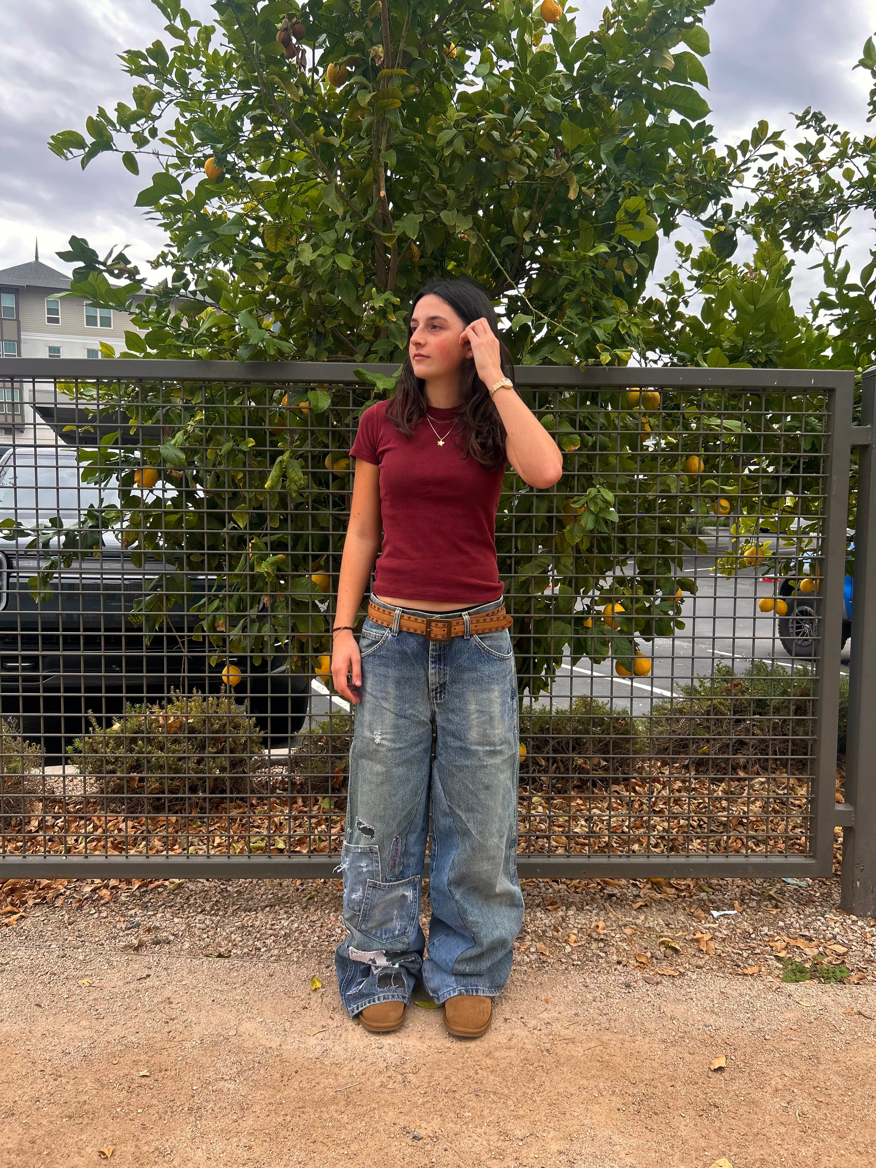 Custom freehand jeans