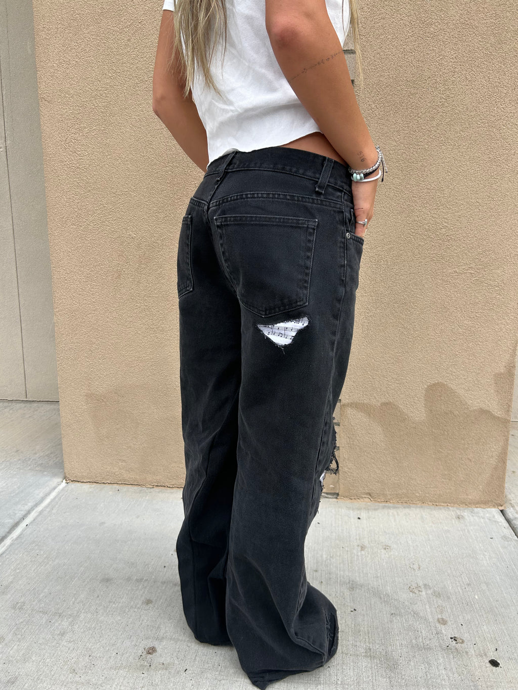 Music notes jeans