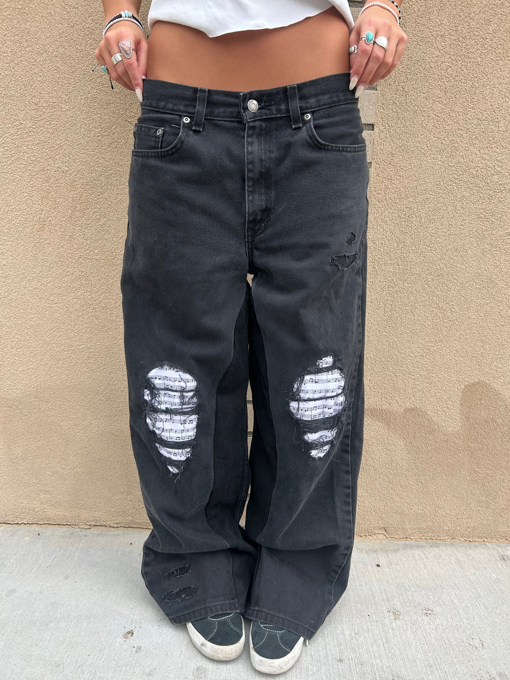 Music notes jeans