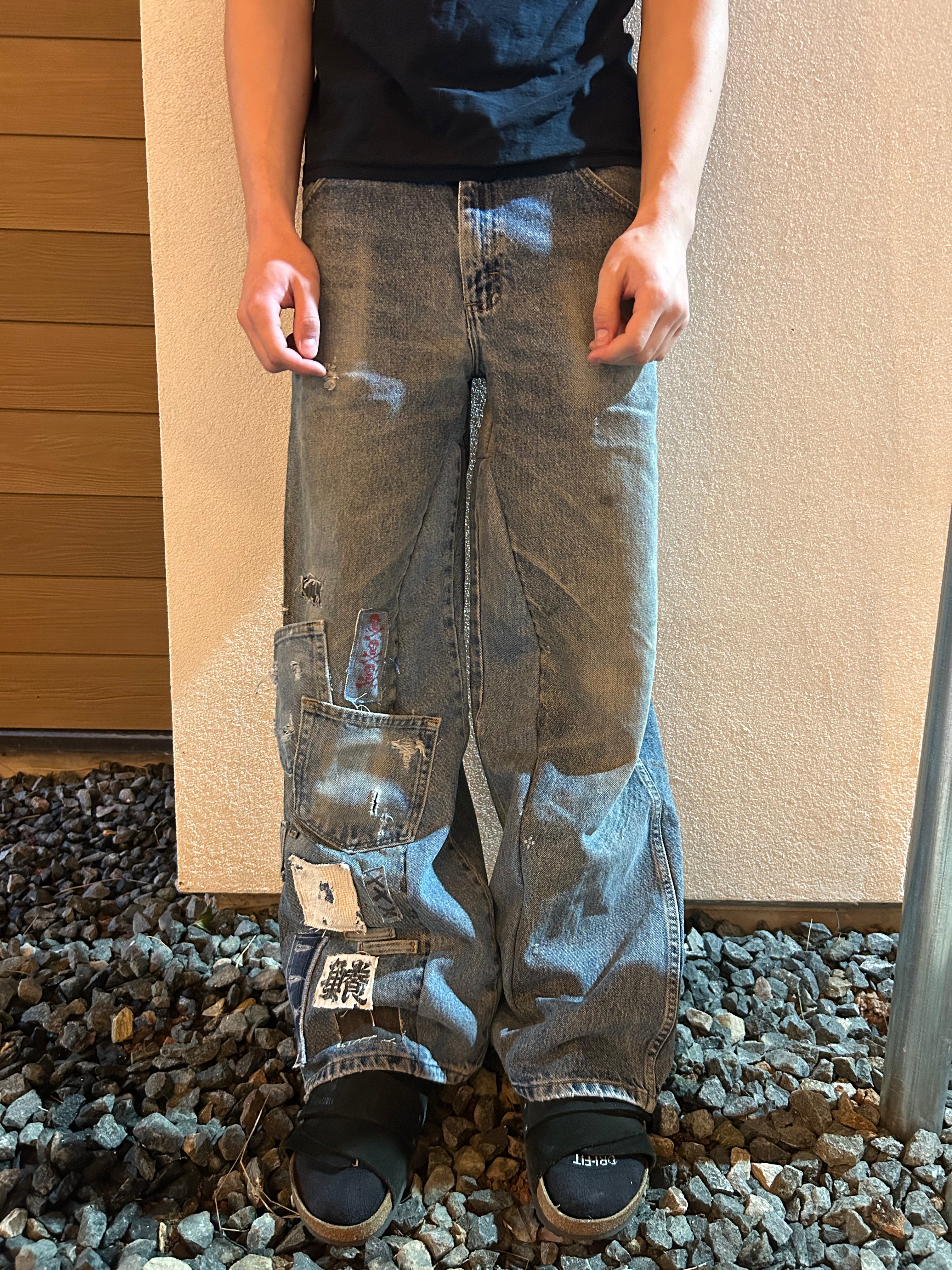 Custom freehand jeans